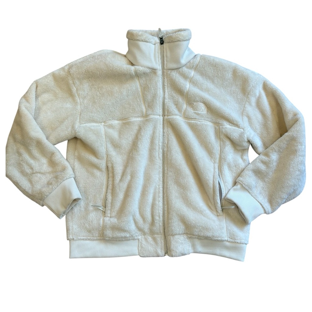 The North Face‎ Osito Luxe Women's White Long Sleeve Zip Up size Large